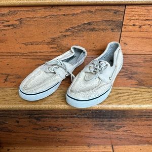 Sperry Eyelet White Boat Women’s Shoes - Size 10